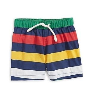 BRAND NEW baby boy hbc hudson bay multi stripe swim shorts size 12-18M